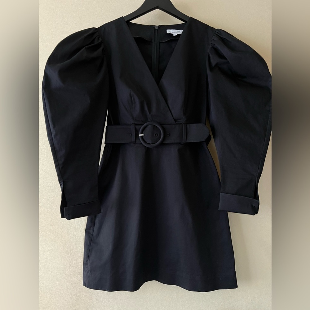 Elegant Black Dress with Belt